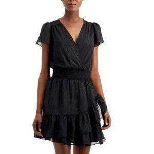 MICHAEL MICHAEL Kors Petite Ruffled Shimmer Dress, Sz SP NWT